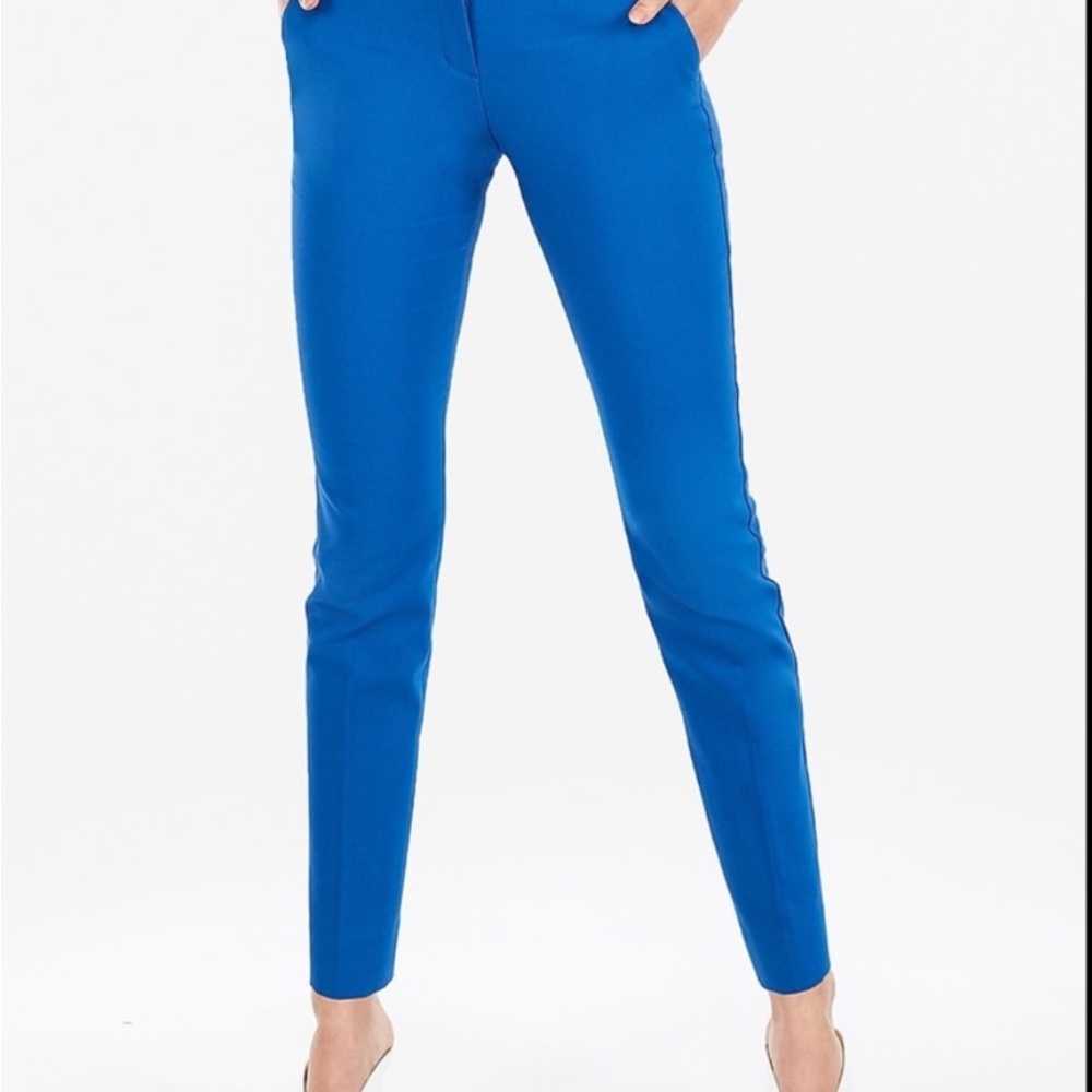 Express Women's Cropped Ankle Pants in Bright Blue